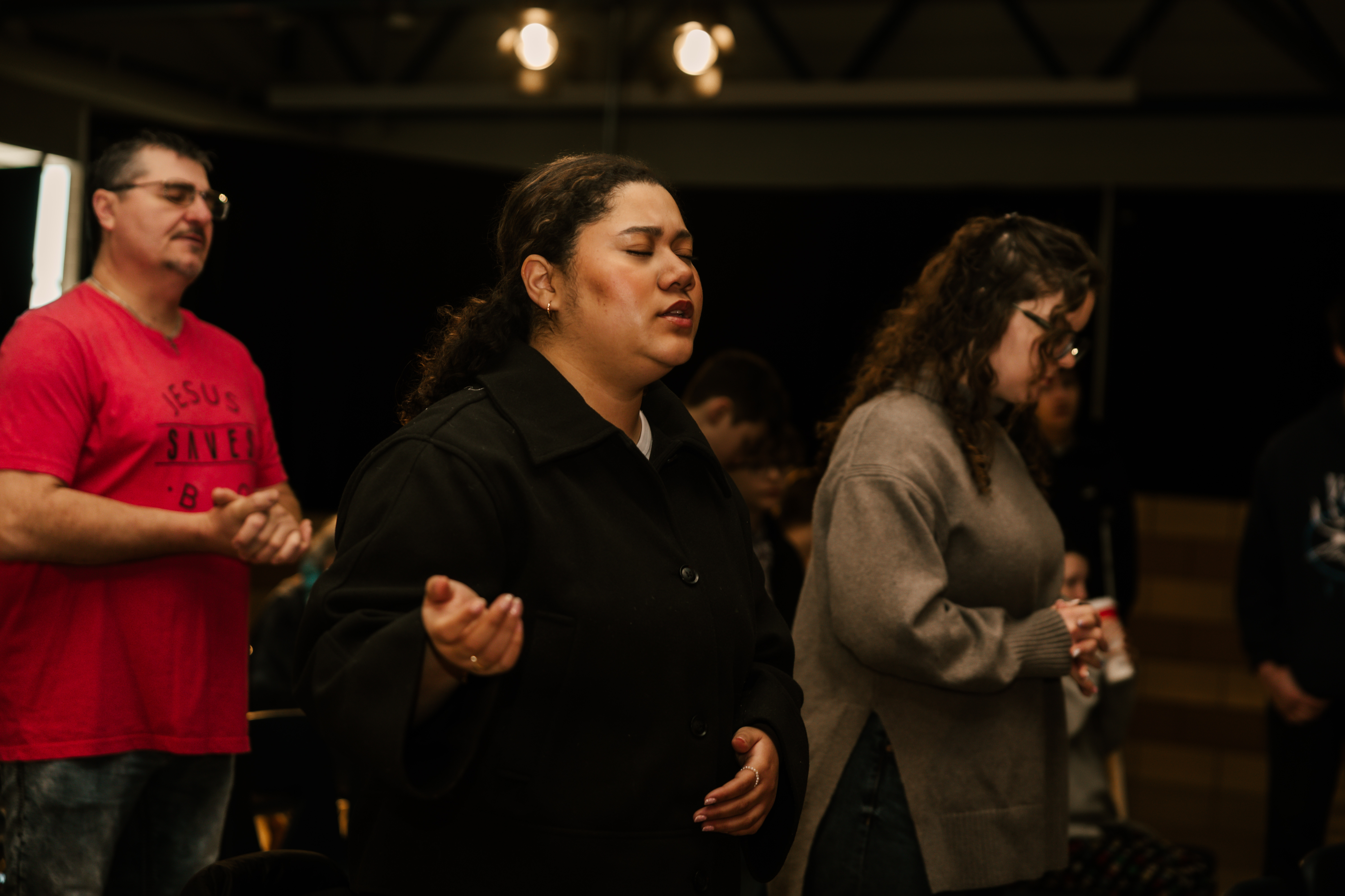 Prayer and worship gathering at Amore & Olive Studio